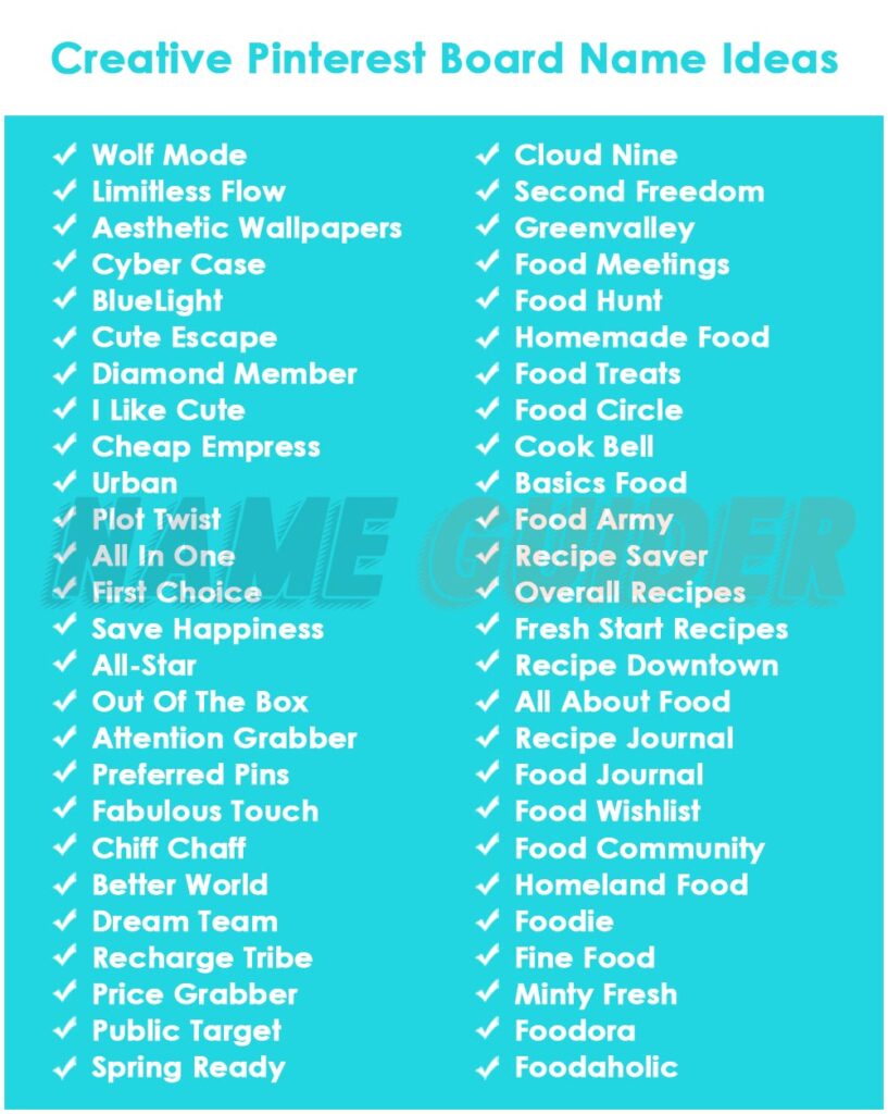 150 Creative Pinterest Board Name Ideas 2023 Name Guider