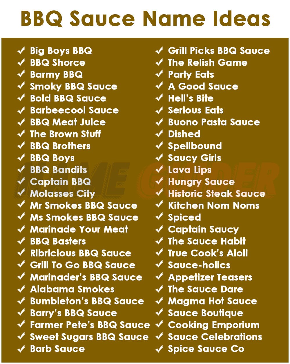 140+ BBQ Sauce Name Ideas (2023) Name Guider