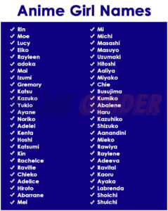 425+ Anime Girl Names (2024) | Name Guider