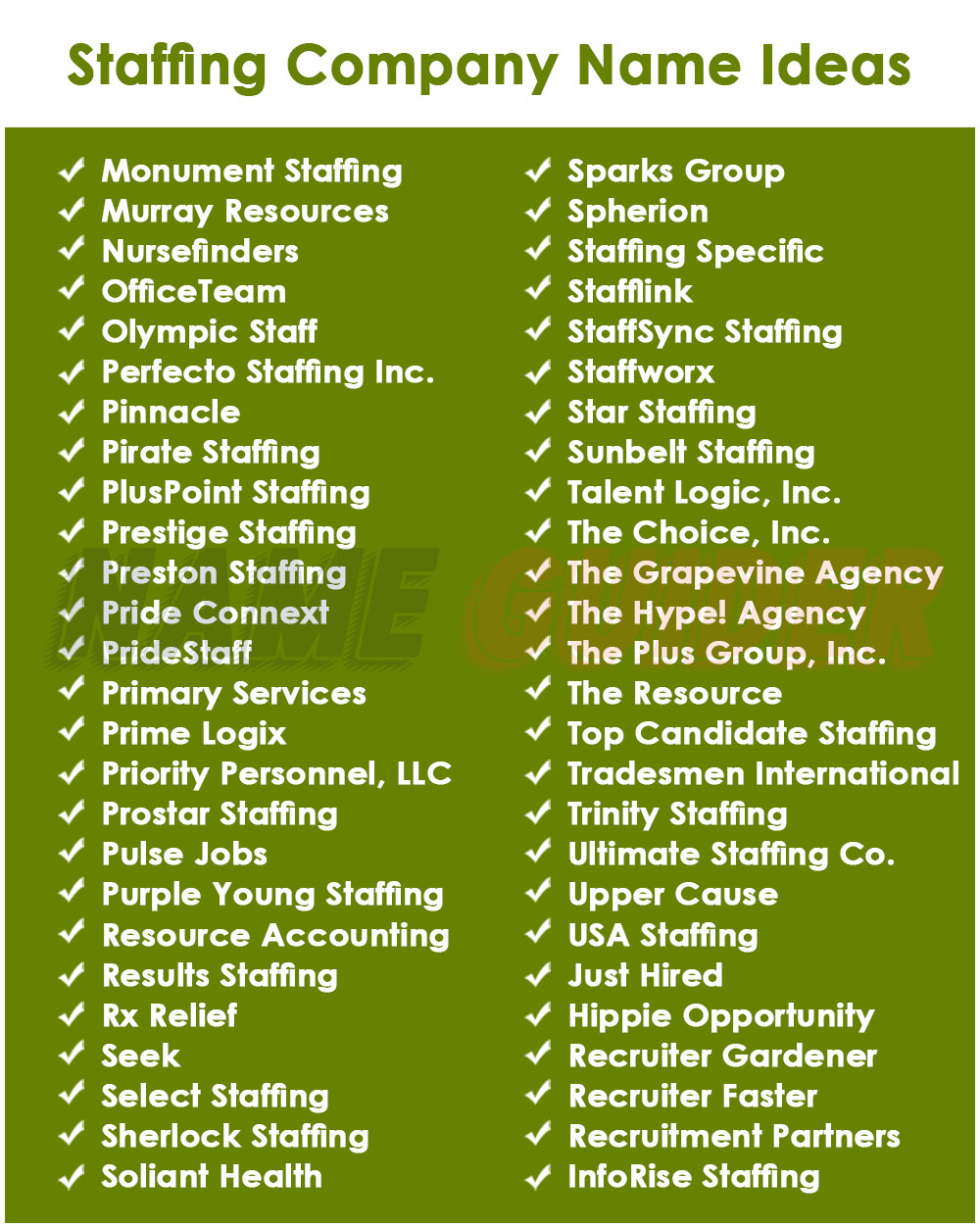 Staffing Agency Names