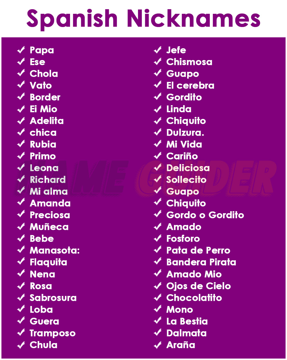 Spanish Nicknames For Boyfriend Funny