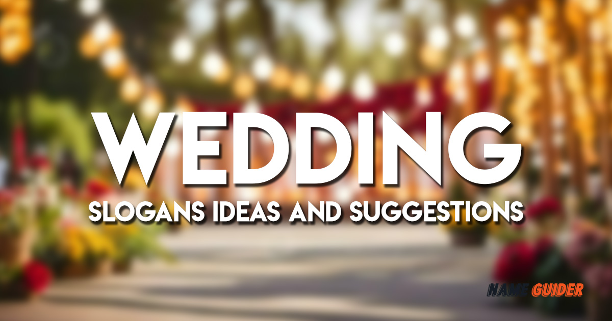 Wedding Slogans Ideas and Suggestions