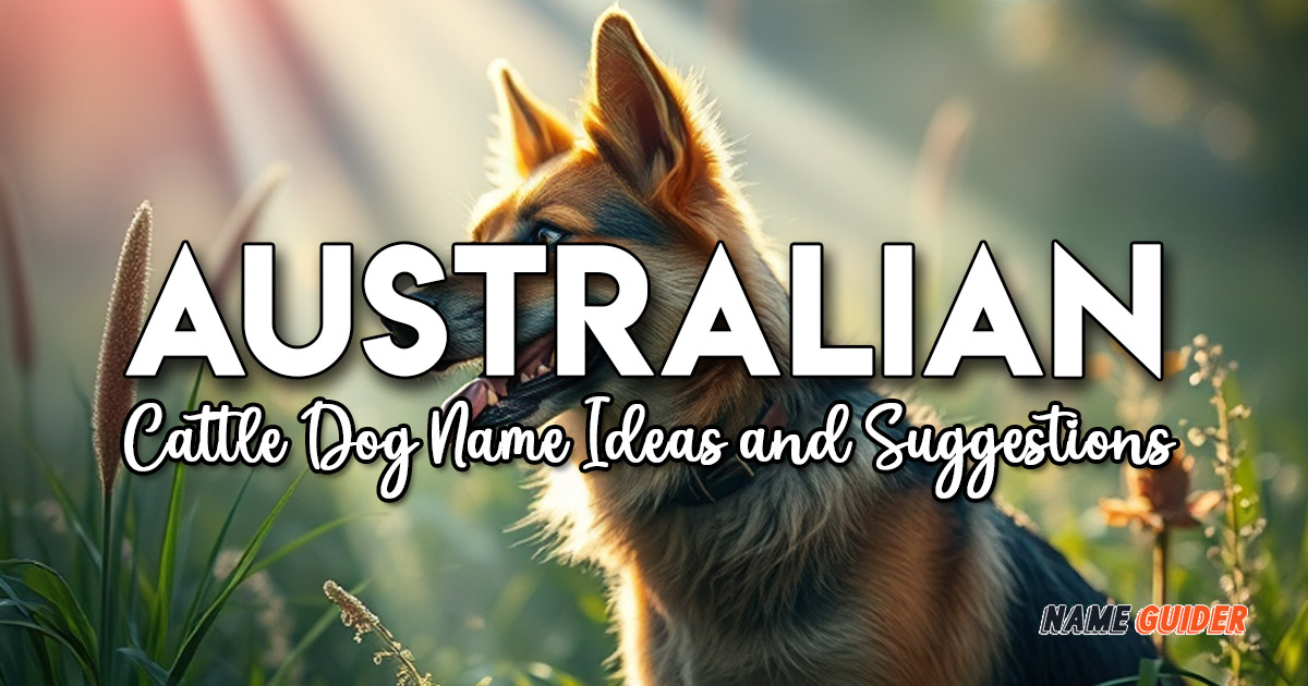 Australian Cattle Dog Name Ideas and Suggestions