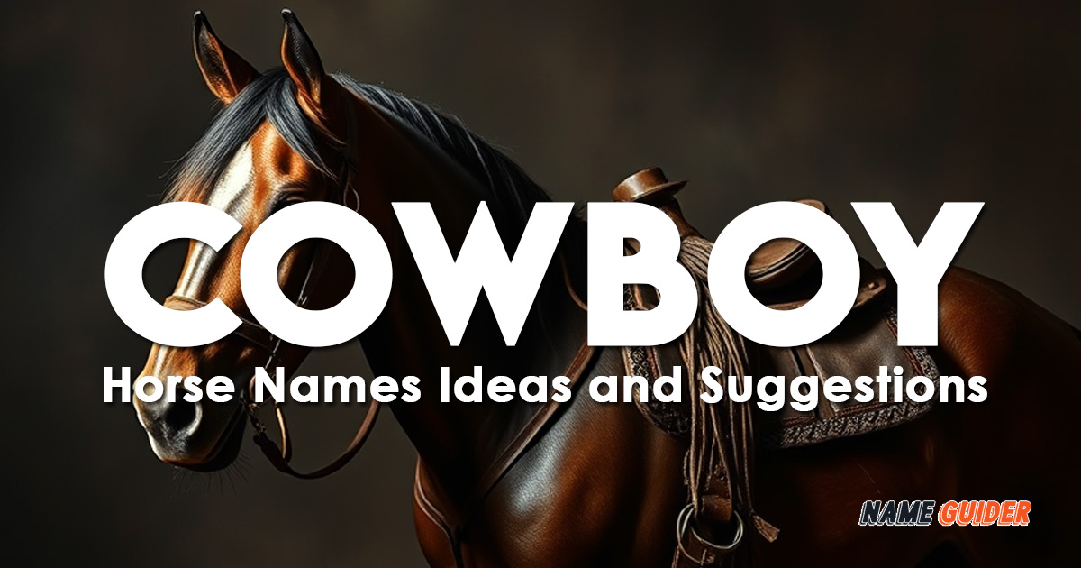 Cowboy Horse Names Ideas and Suggestions