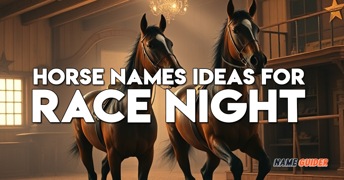 Horse Names Ideas For Race Night