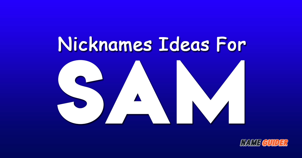 Nicknames Ideas for Sam