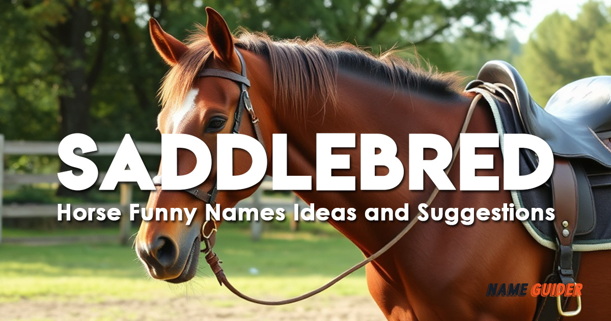 Saddlebred Horse Funny Names Ideas and Suggestions